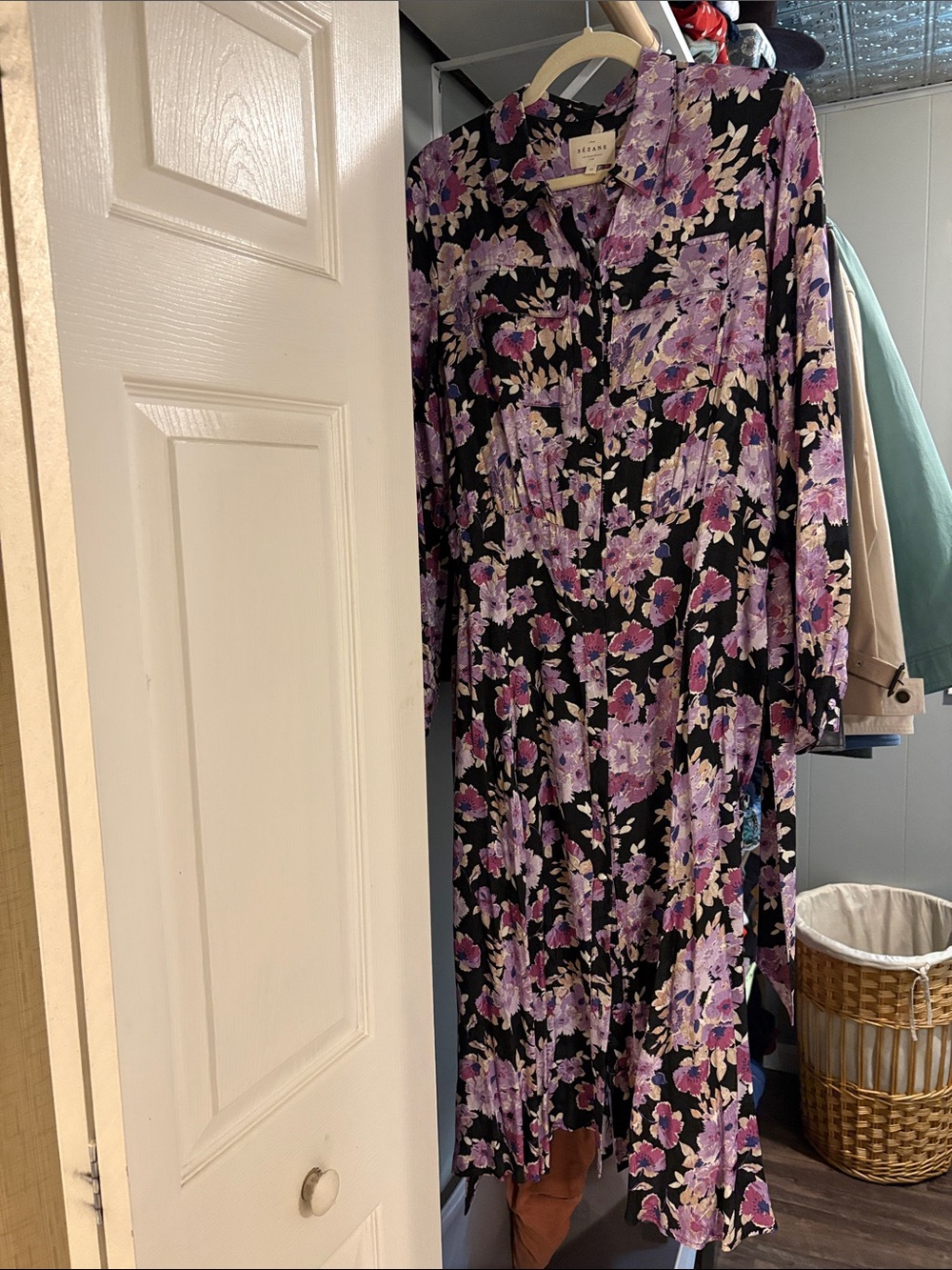 Sezane Lauretta Dress in Purple Floral - Picture 4 of 9